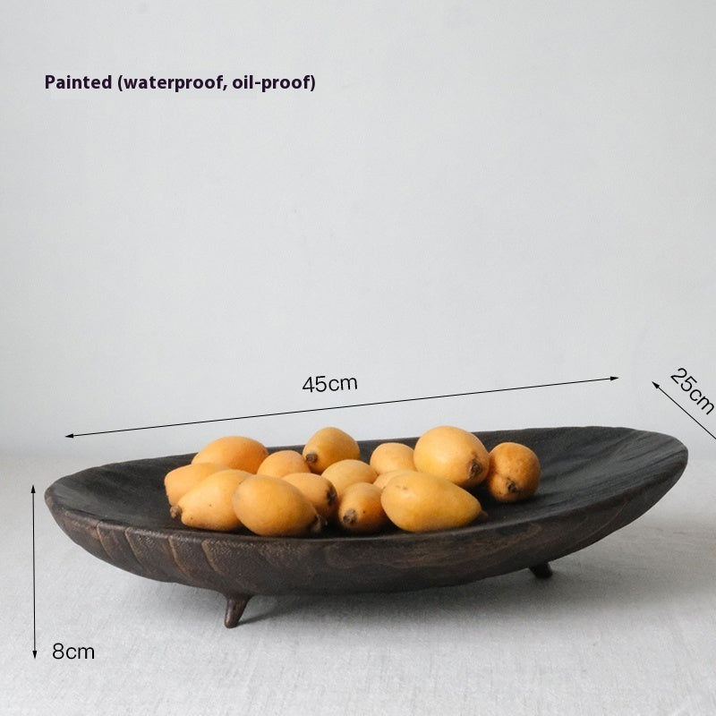 Solid Wood Fruit Large Wooden Decorative Tray