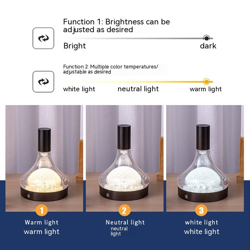 Retro Rechargeable Bar Table Lamp Outdoor Atmosphere